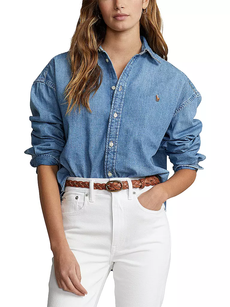 POLO RALPH LAUREN | Jeansbluse  | blau