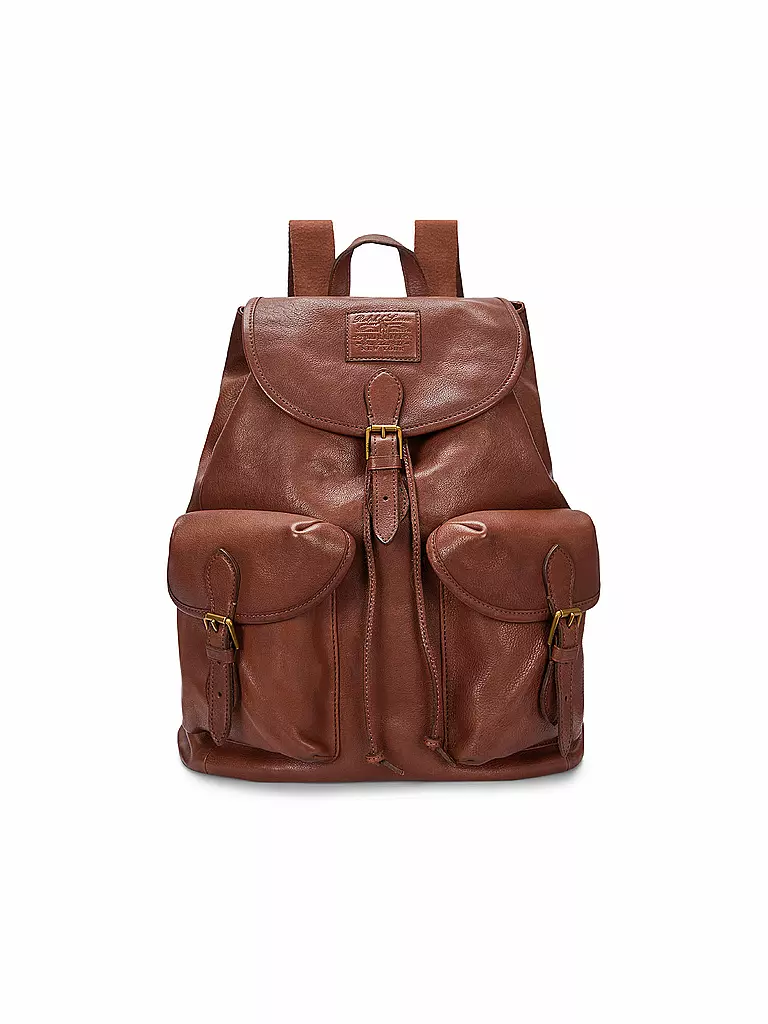 POLO RALPH LAUREN | Leder Rucksack  | braun