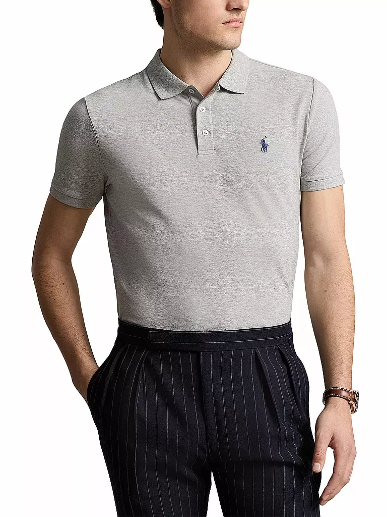 POLO RALPH LAUREN | Poloshirt Custom Slim Fit | hellgrau