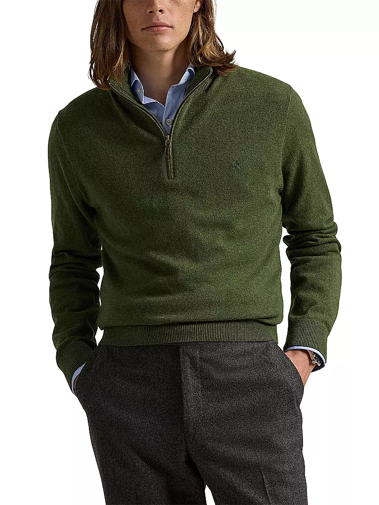 POLO RALPH LAUREN | Troyer Pullover Regular Fit | olive