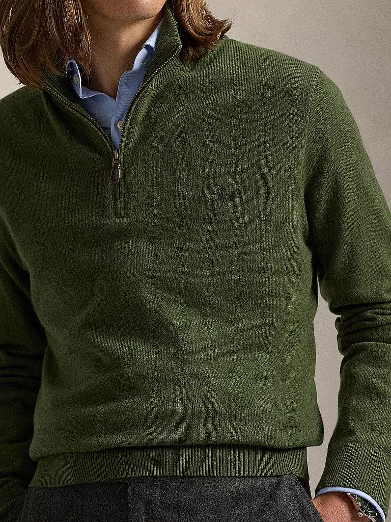 POLO RALPH LAUREN | Troyer Pullover Regular Fit | olive