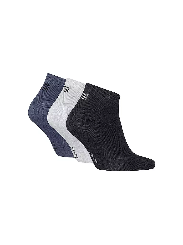 PUMA | Sneaker Socken 3er Pkg navy / grey | schwarz