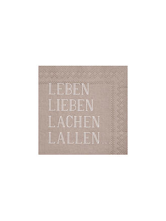 RAEDER | Cocktail Servietten 25x25cm LEBEN LIEBEN LALLEN