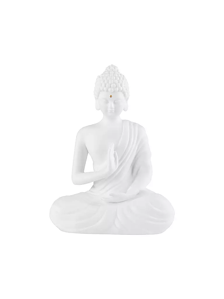 RAEDER | Buddha Figur sitzend klein ZEN SPIRIT  | weiss