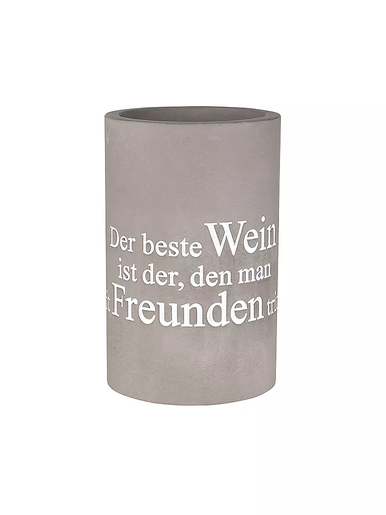 RAEDER | Flaschenkühler BETON 21cm Der beste Wein | grau