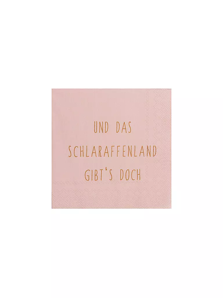 RAEDER | Lunch Servietten 33x33cm UND DAS SCHLARAFFENLAND | rosa