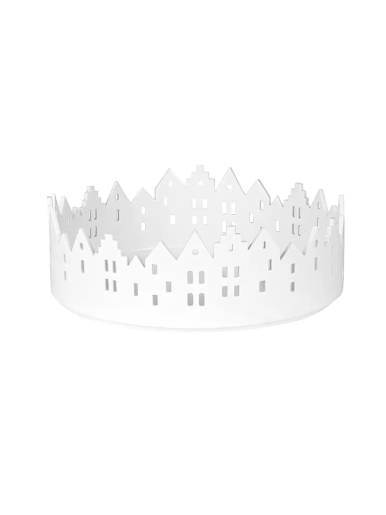 RAEDER | Weihnachts Schale Stadt 20x7x5cm Weiss | weiss