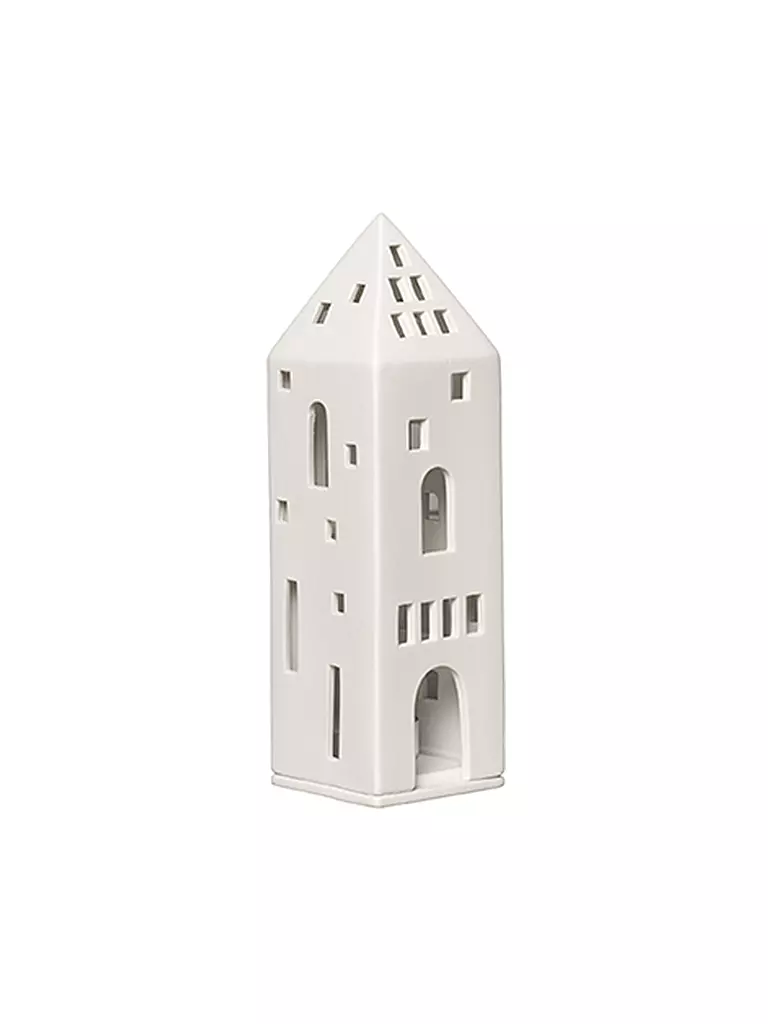 RAEDER | Weihnachts-Lichthaus Turm 20,5cm | weiss