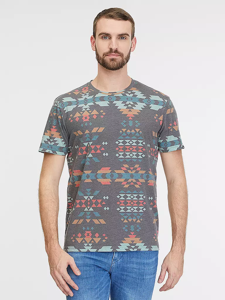 RAGWEAR | T-Shirt SWANNIS AZTECO | grau