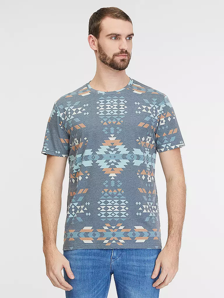 RAGWEAR | T-Shirt SWANNIS AZTECO | blau