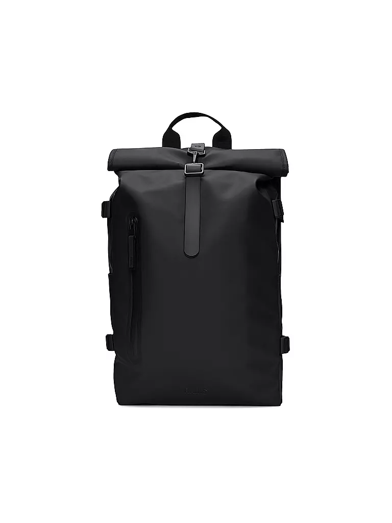 RAINS | Rucksack Rolltop Large  | schwarz