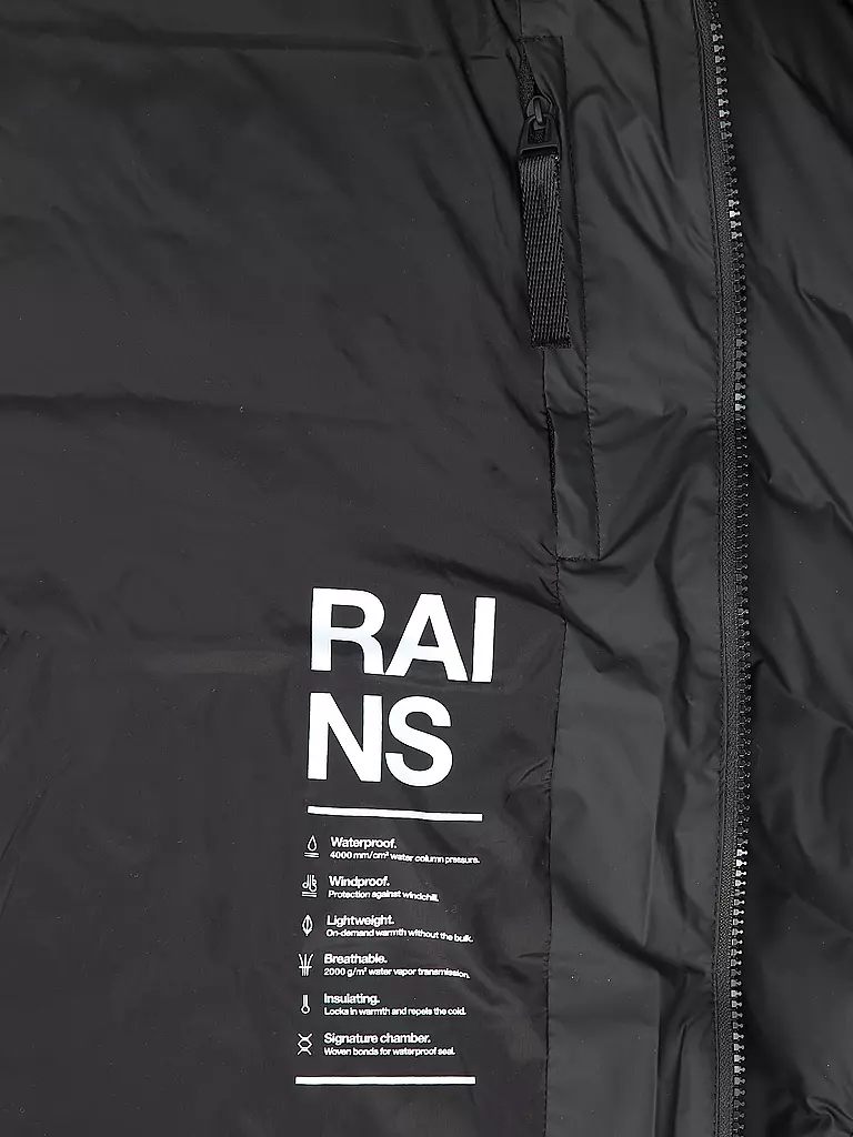 RAINS | Steppjacke LOHJA LONG PUFFER JACKET | grau