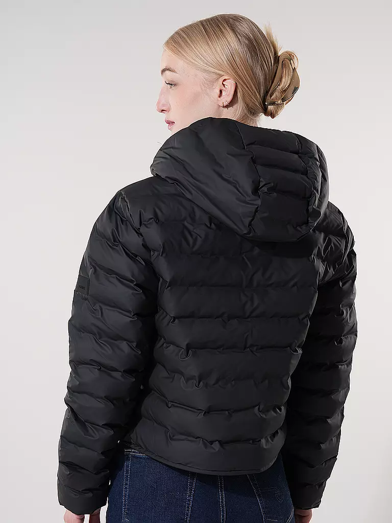 RAINS | Steppjacke LOHJA SHORT PUFFER JACKET | schwarz