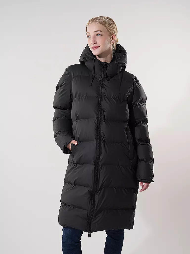 RAINS | Steppmantel ALTA LONGER PUFFER JACKET | schwarz