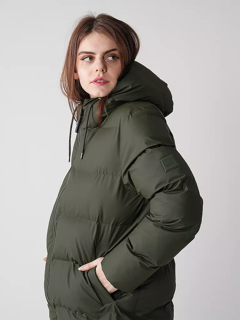 RAINS | Steppmantel ALTA LONGER PUFFER JACKET | dunkelblau