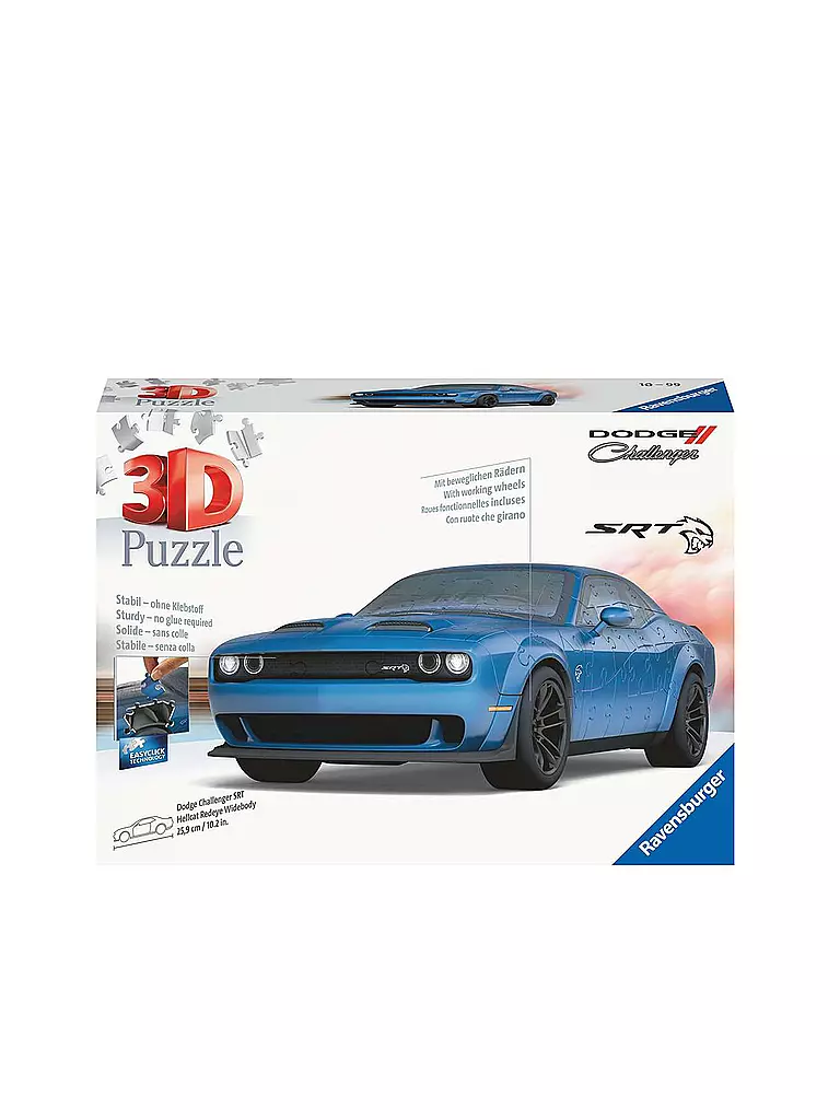 RAVENSBURGER | 3D Puzzle - Dodge Challenger SRT Hellcat Redeye Wide 108 Teile | keine Farbe