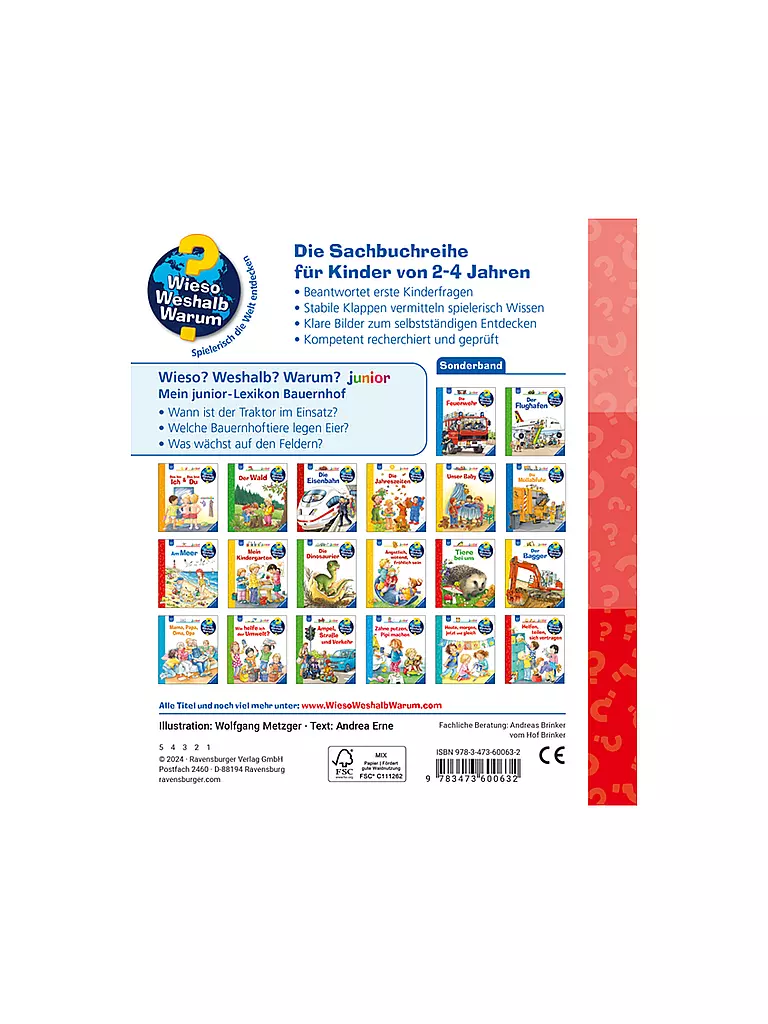 RAVENSBURGER | Buch - Wieso Weshalb Warum -  junior : Bauernhof | keine Farbe