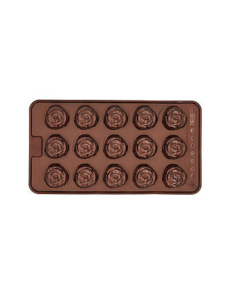 RBV BIRKMANN | Pralinenform ROSE CHOCOLATERIE 2tlg. Silikon Braun 