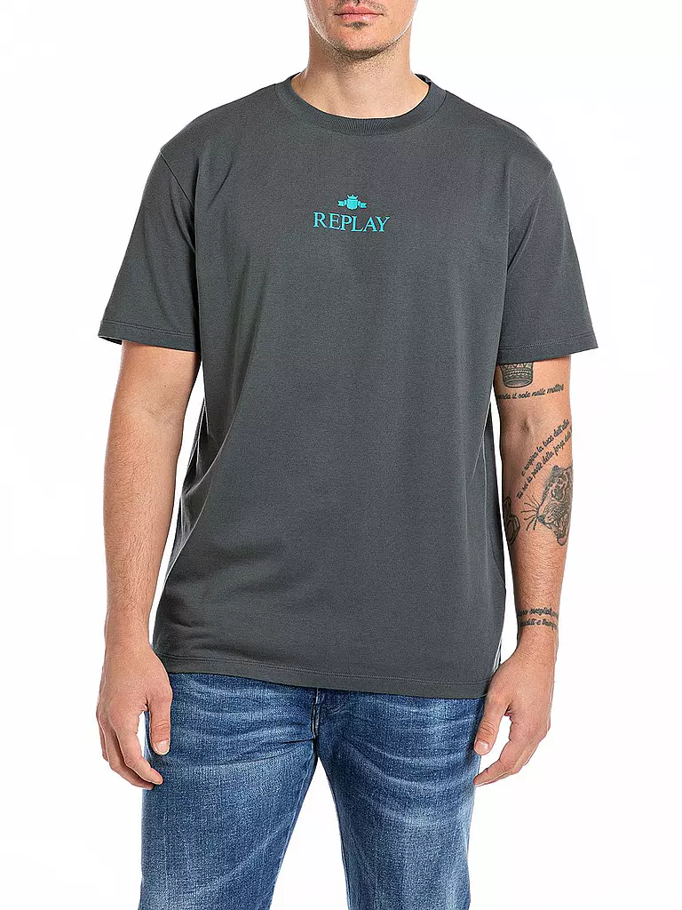 REPLAY | T-Shirt  | grau