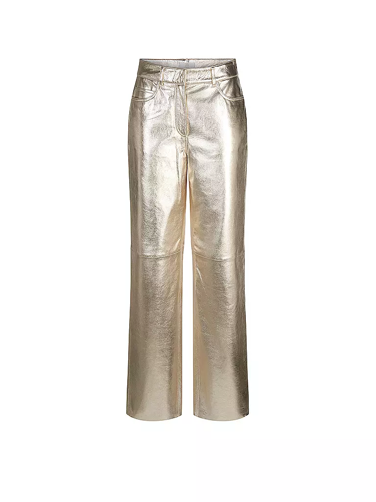 RIANI | Lederhose  | gold