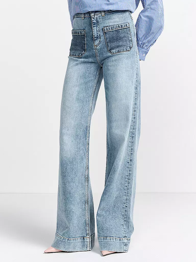 RICH & ROYAL | Jeans Wide Leg | blau