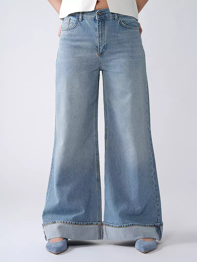 RICH & ROYAL | Jeans Wide Leg  | blau