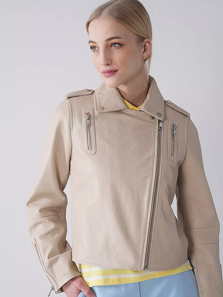 RICH & ROYAL | Lederjacke | beige