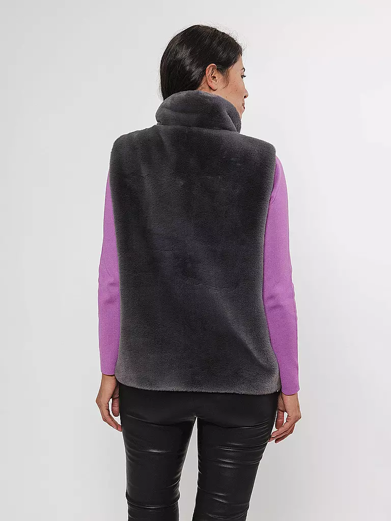 RINO&PELLE | Gilet in Felloptik LISON | grau