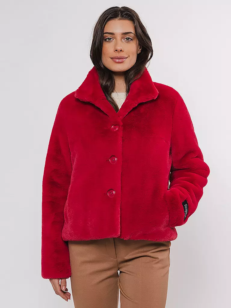 RINO&PELLE | Jacke in Felloptik VIE | rot