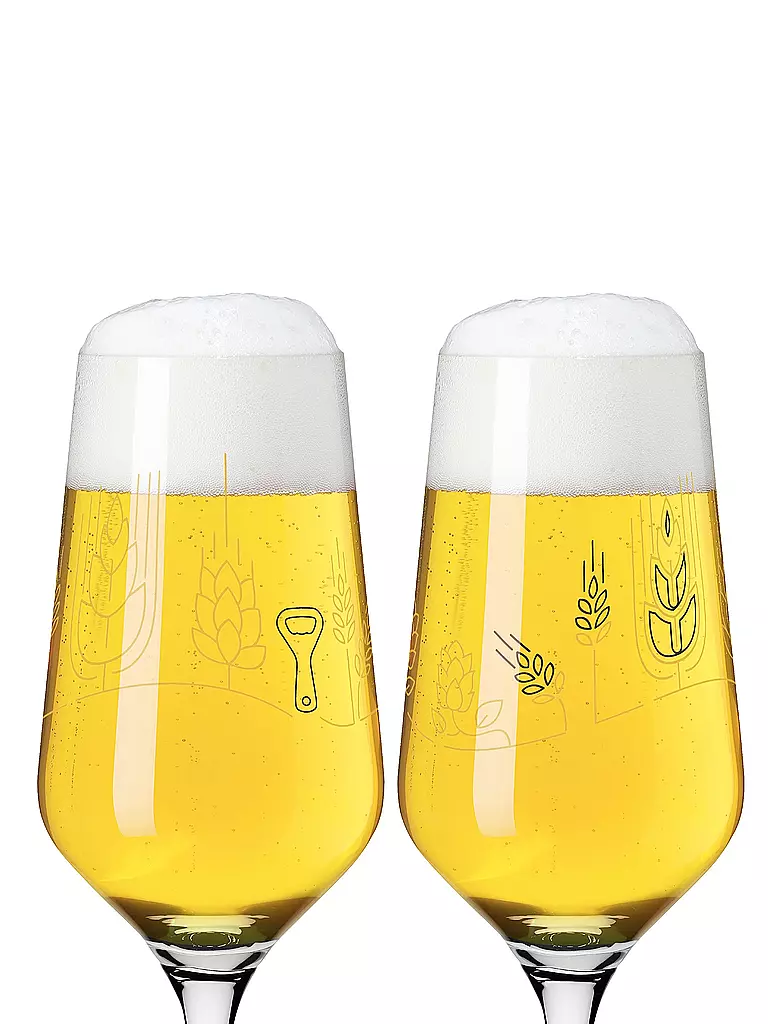 RITZENHOFF | Bierglas 2-er Set BRAUCHZEIT PILS #11 und #12 Sonja Eikler 2024 | bunt