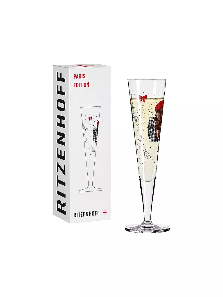 RITZENHOFF | Champagnerglas PARIS EDITON CHAMPUS Stuhldreier | bunt