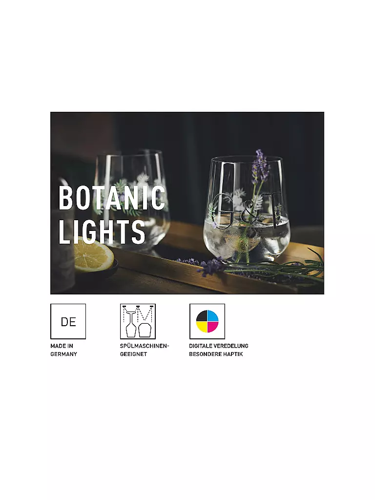 RITZENHOFF | Gin Glas 2-er Set BOTANIC LIGHTS #9 #10 Olaf Hajek 2024 | bunt