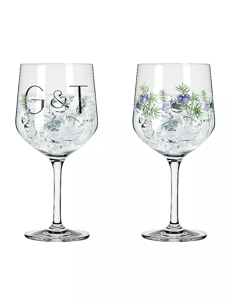 RITZENHOFF | Gin Glas 2-er Set BOTANIC LIGHTS  #5 #6 Design Team | bunt