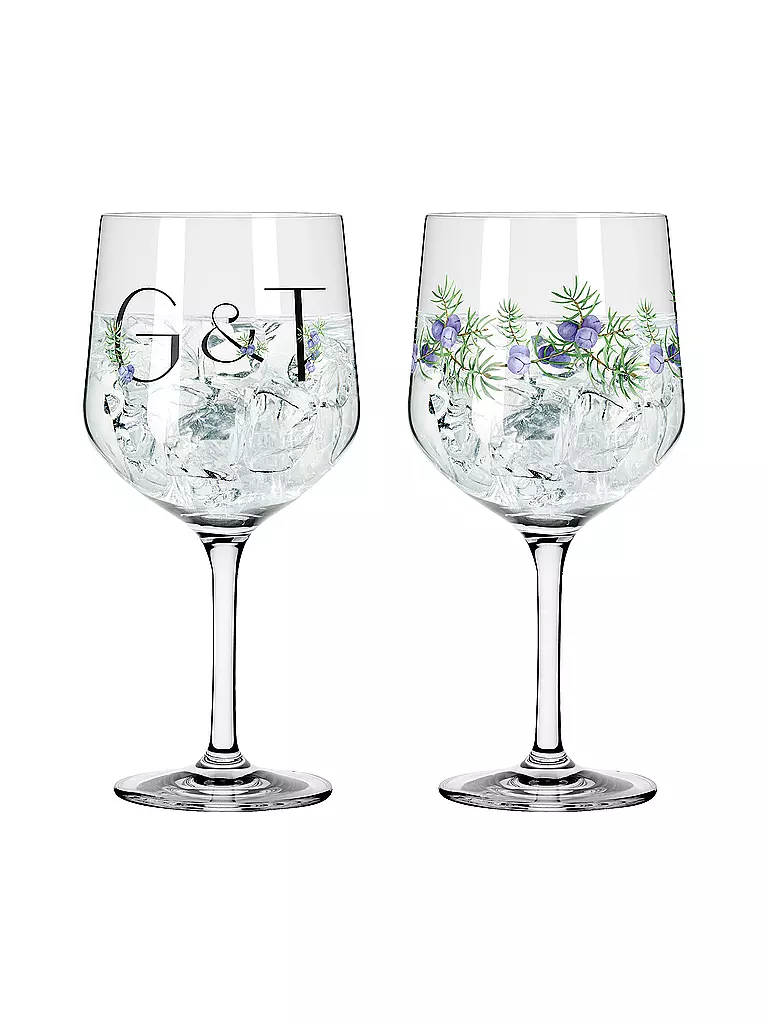 RITZENHOFF | Gin Glas 2-er Set BOTANIC LIGHTS  #5 #6 Design Team | bunt