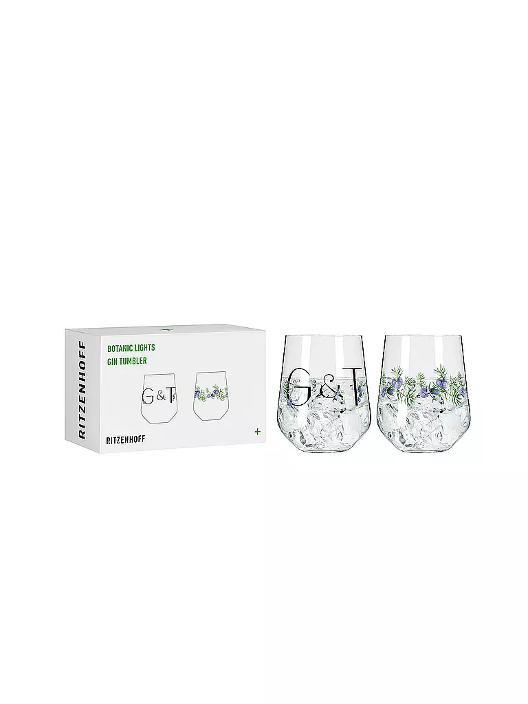 RITZENHOFF | Gin Tumbler 2-er Set BOTANIC LIGHTS  #5 #6 Design Team | bunt