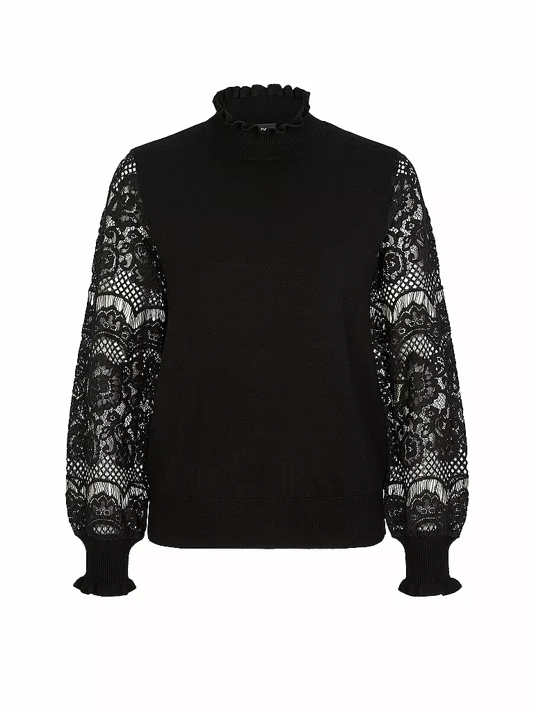 S.OLIVER BLACK LABEL mit Pullover Spitze schwarz