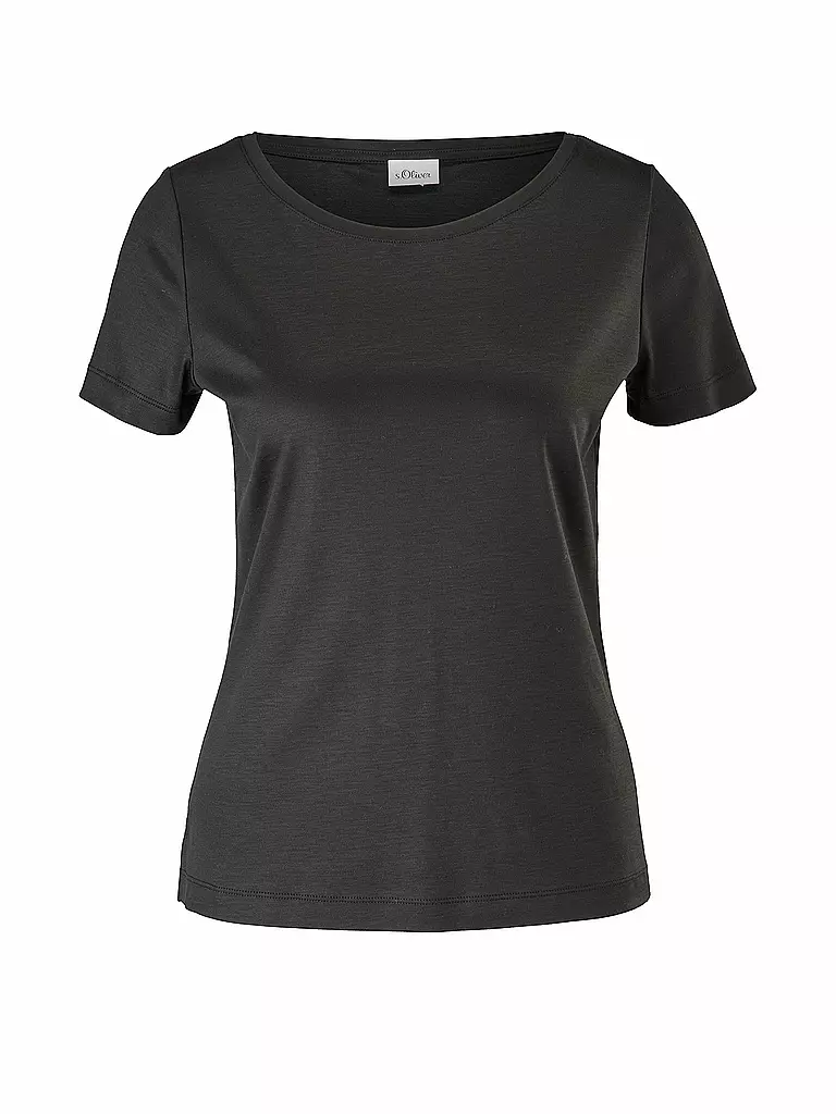 Fit T-Shirt schwarz BLACK Slim S.OLIVER LABEL