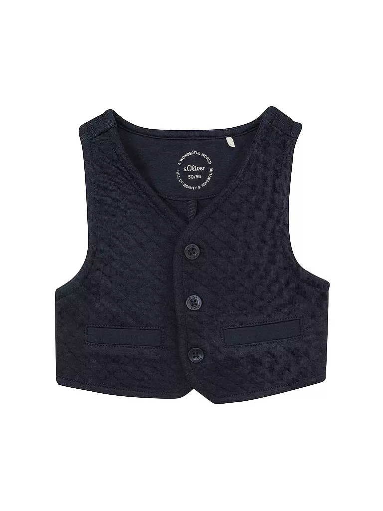 S.OLIVER | Baby Steppgilet | dunkelblau