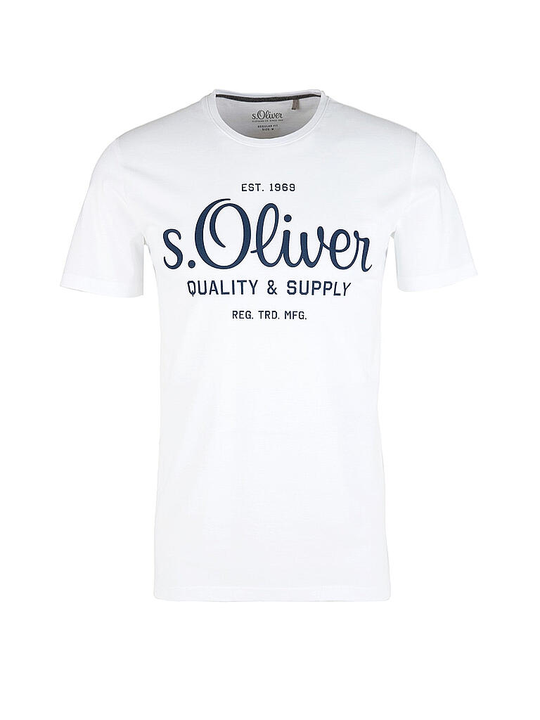 Shirt Regular S.OLIVER T Fit weiß