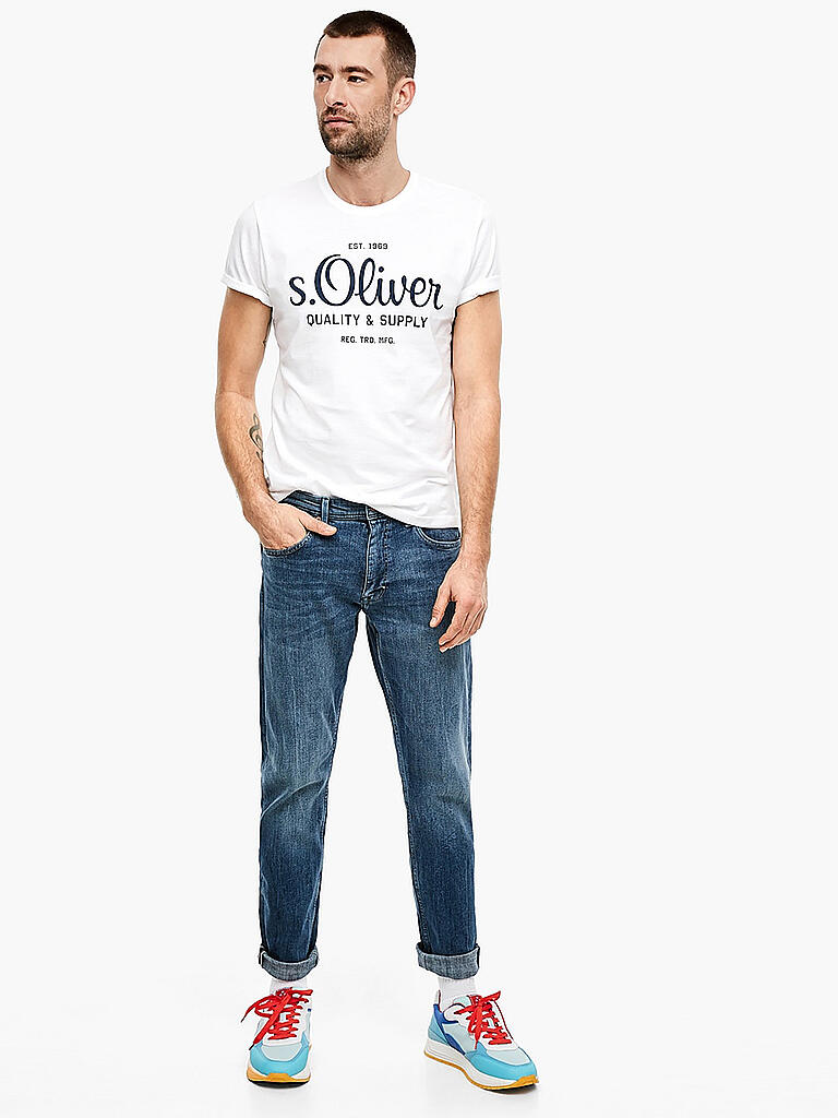 S.OLIVER | T Shirt Regular Fit  | weiß