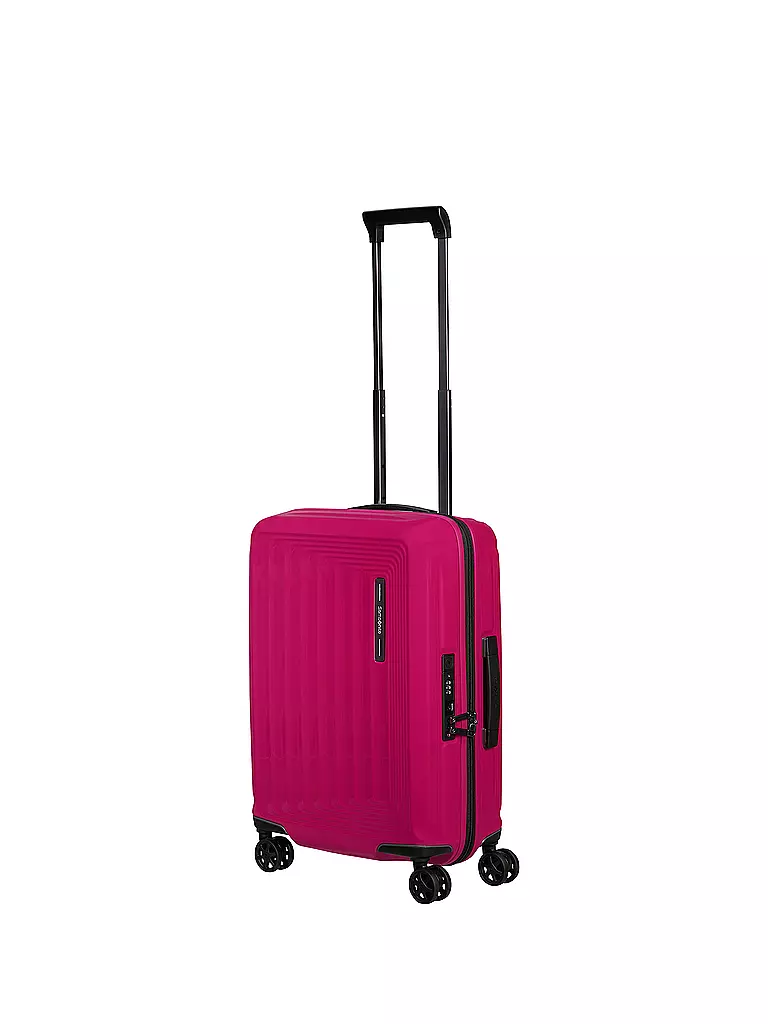 SAMSONITE | Trolley  NUON SPINNER 55cm erweiterbar metallic ruby | hellgrün