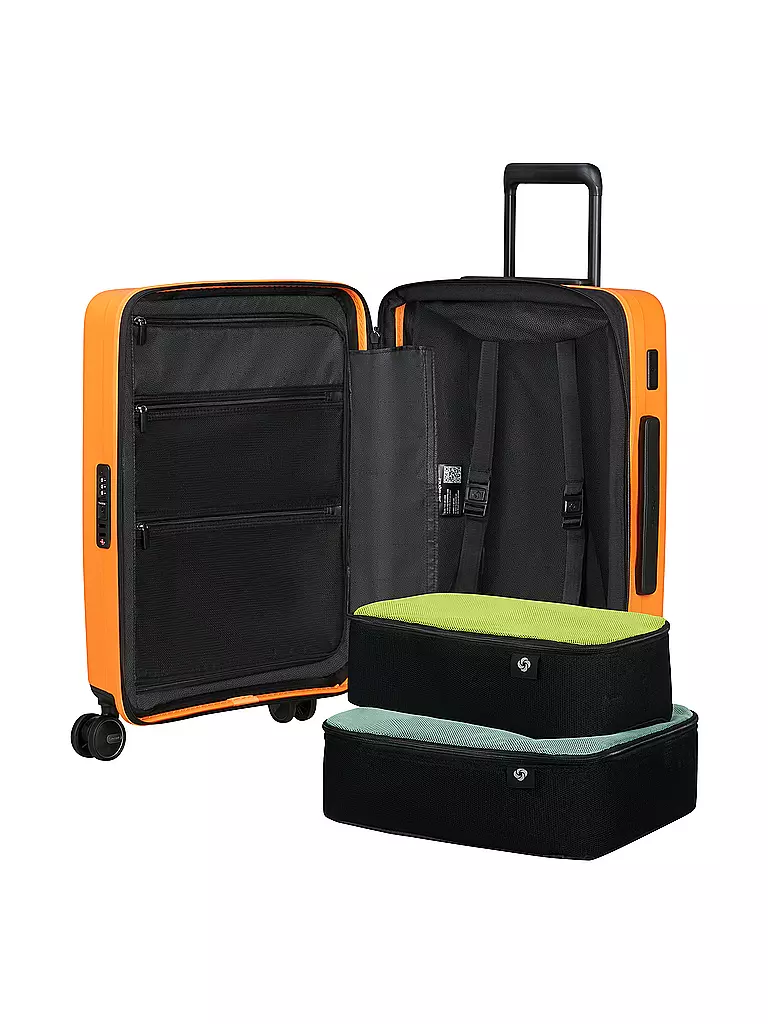 SAMSONITE | Trolley  RESTACKD SPINNER 55cm erweiterbar papaya | dunkelgrün