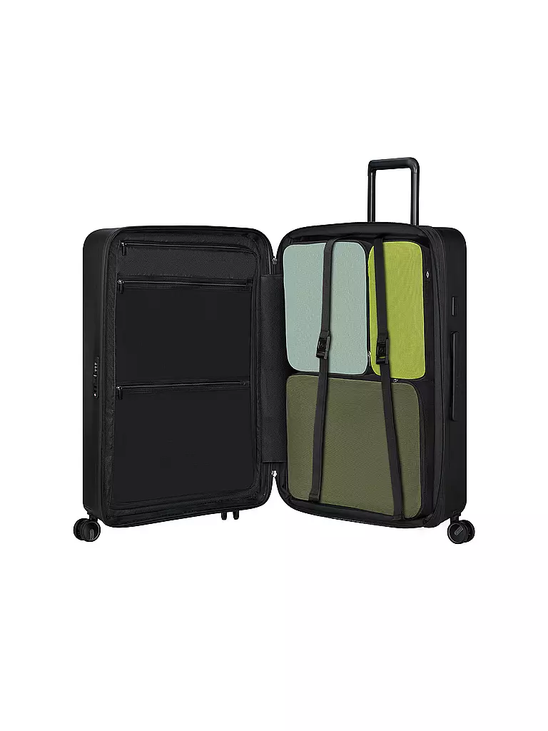 SAMSONITE | Trolley  RESTACKD SPINNER 75cm erweiterbar black | dunkelgrün