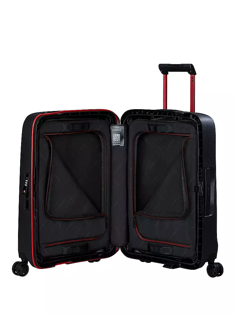 SAMSONITE | Trolley ESSENS SPINNER 55cm charcoal/red | gelb