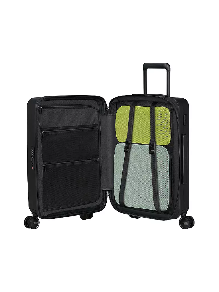 SAMSONITE | Trolley RESTACKED SPINNER 55cm erweiterbar black | dunkelgrün