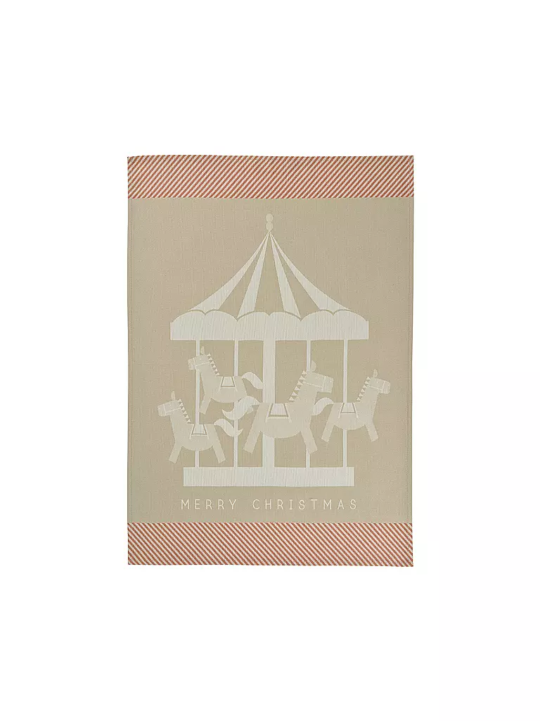 SANDER | Geschirrtuch THE CAROUSEL 50x70cm Beige / Orange | beige