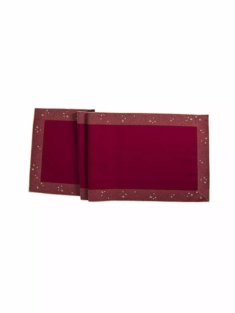 SANDER | Tischläufer STARLIGHT 50x150cm Burgundy | dunkelrot