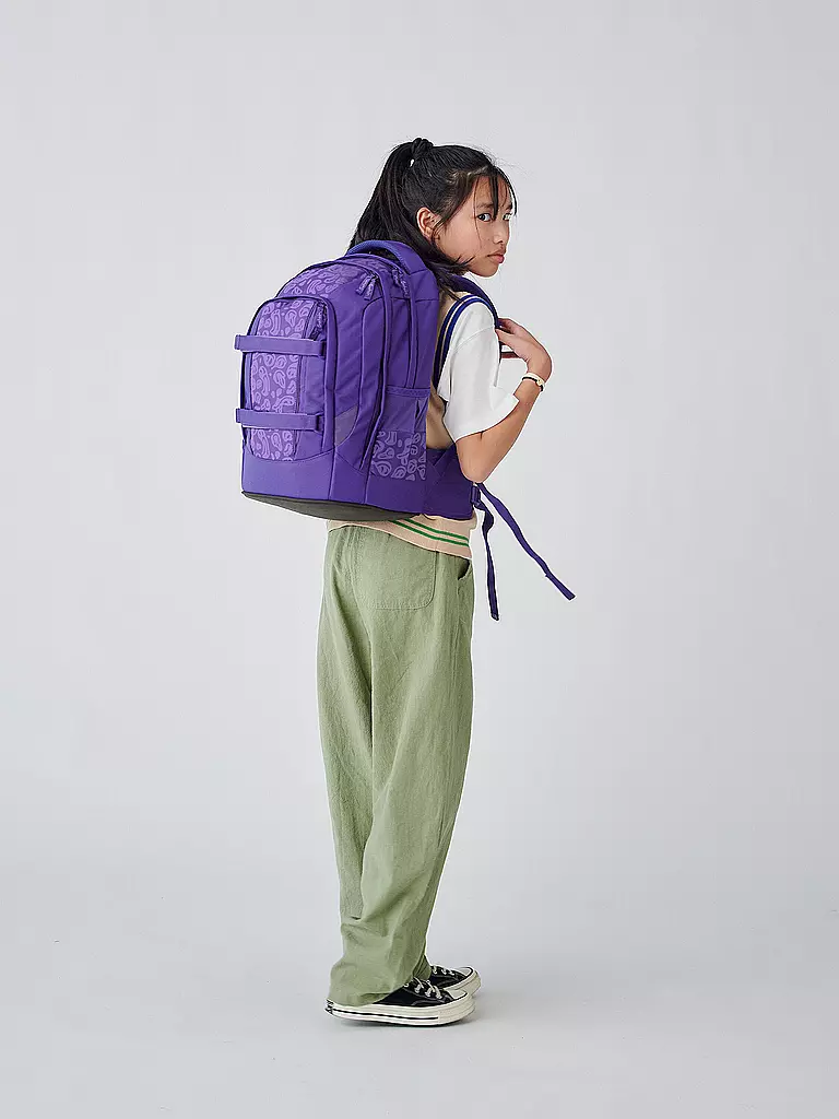 SATCH | Schulrucksack Satch Pack Bright Faces | lila