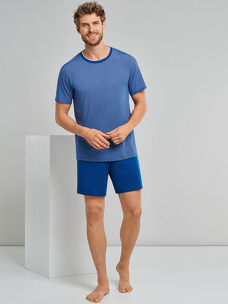 SCHIESSER | Herren Pyjama  | blau