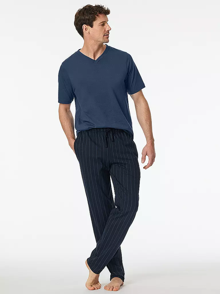 SCHIESSER | Pyjama Hose  | blau